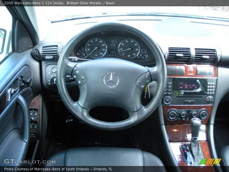 Brilliant Silver Metallic / Black 2005 Mercedes-Benz C 320 Sedan