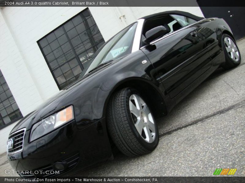 Brilliant Black / Black 2004 Audi A4 3.0 quattro Cabriolet