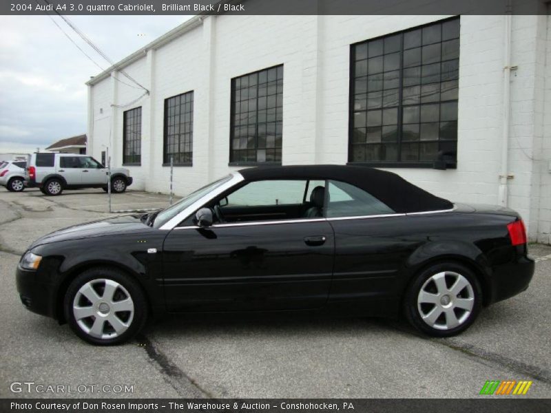 Brilliant Black / Black 2004 Audi A4 3.0 quattro Cabriolet