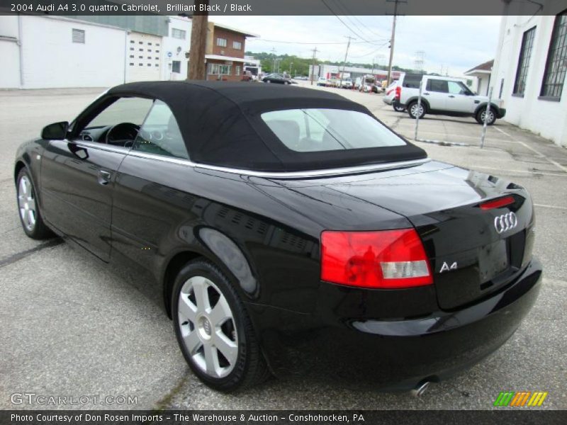Brilliant Black / Black 2004 Audi A4 3.0 quattro Cabriolet