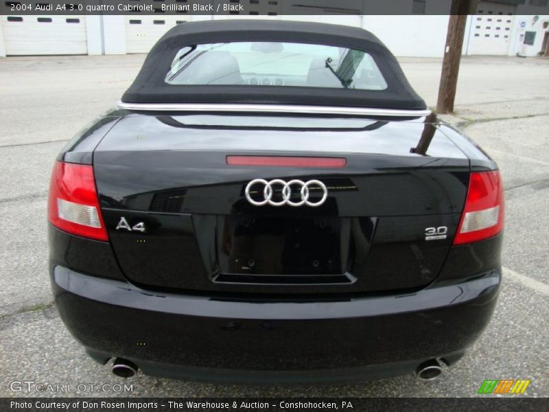 Brilliant Black / Black 2004 Audi A4 3.0 quattro Cabriolet