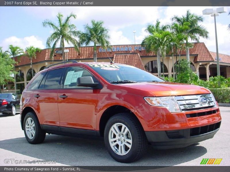 Blazing Copper Metallic / Camel 2007 Ford Edge SE