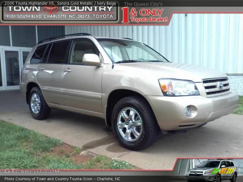 Sonora Gold Metallic / Ivory Beige 2006 Toyota Highlander V6