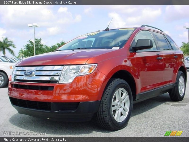 Blazing Copper Metallic / Camel 2007 Ford Edge SE