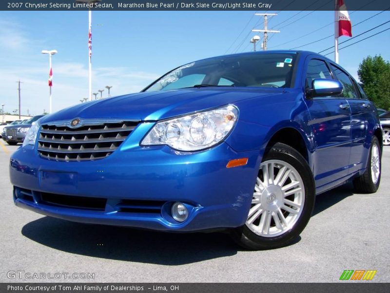 Marathon Blue Pearl / Dark Slate Gray/Light Slate Gray 2007 Chrysler Sebring Limited Sedan