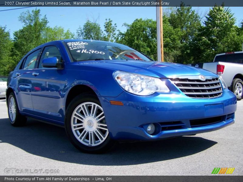 Marathon Blue Pearl / Dark Slate Gray/Light Slate Gray 2007 Chrysler Sebring Limited Sedan