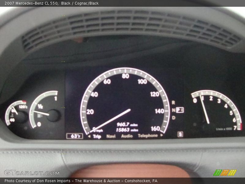 Black / Cognac/Black 2007 Mercedes-Benz CL 550