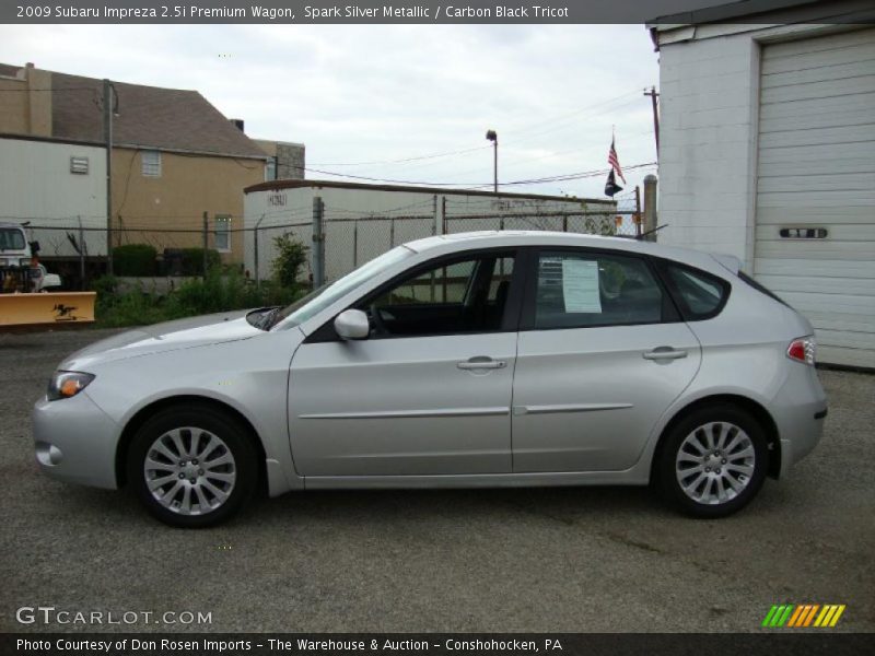 Spark Silver Metallic / Carbon Black Tricot 2009 Subaru Impreza 2.5i Premium Wagon