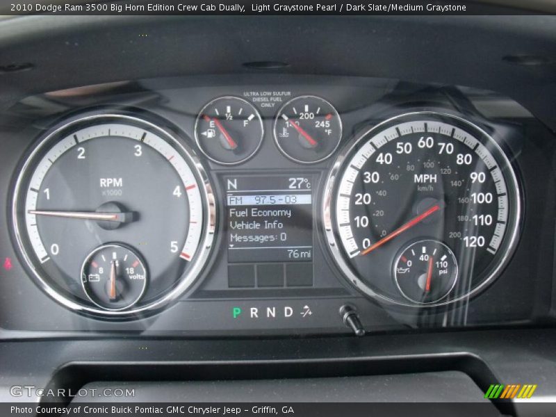 Light Graystone Pearl / Dark Slate/Medium Graystone 2010 Dodge Ram 3500 Big Horn Edition Crew Cab Dually