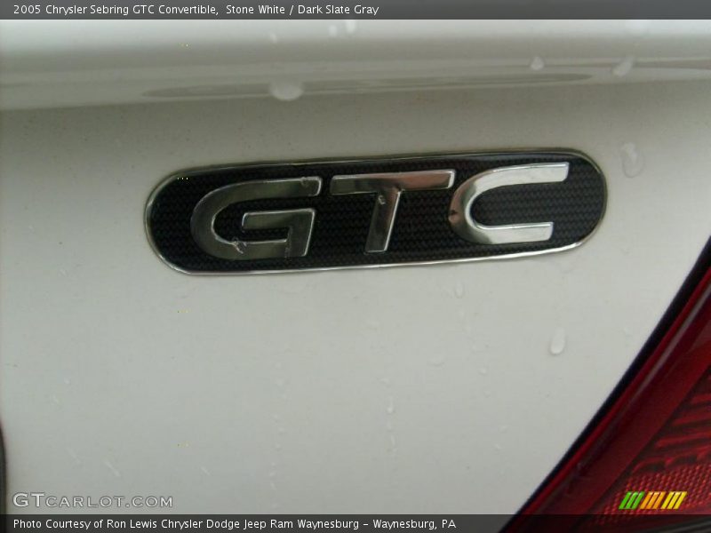 Stone White / Dark Slate Gray 2005 Chrysler Sebring GTC Convertible
