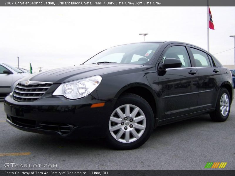 Brilliant Black Crystal Pearl / Dark Slate Gray/Light Slate Gray 2007 Chrysler Sebring Sedan