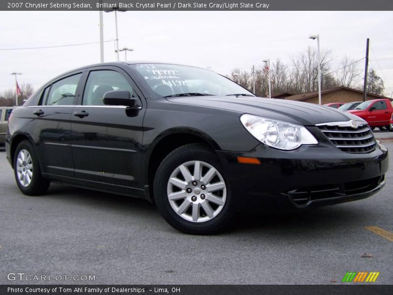 Brilliant Black Crystal Pearl / Dark Slate Gray/Light Slate Gray 2007 Chrysler Sebring Sedan