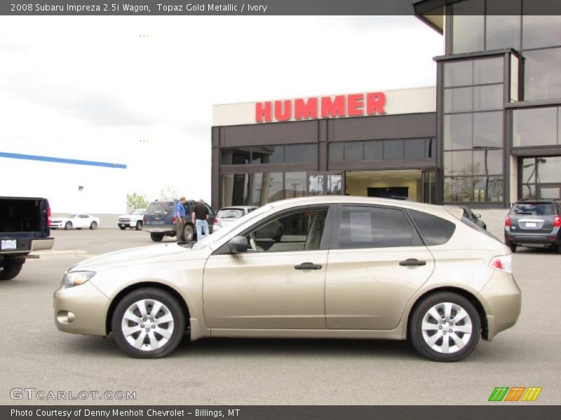 Topaz Gold Metallic / Ivory 2008 Subaru Impreza 2.5i Wagon