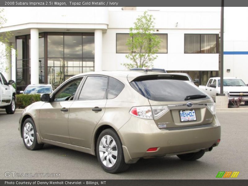 Topaz Gold Metallic / Ivory 2008 Subaru Impreza 2.5i Wagon