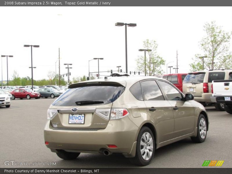 Topaz Gold Metallic / Ivory 2008 Subaru Impreza 2.5i Wagon