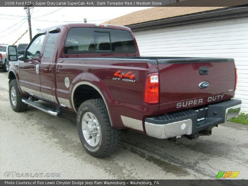 Dark Toreador Red / Medium Stone 2008 Ford F250 Super Duty Lariat SuperCab 4x4