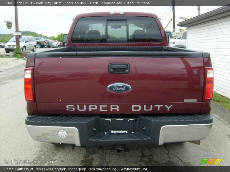 Dark Toreador Red / Medium Stone 2008 Ford F250 Super Duty Lariat SuperCab 4x4