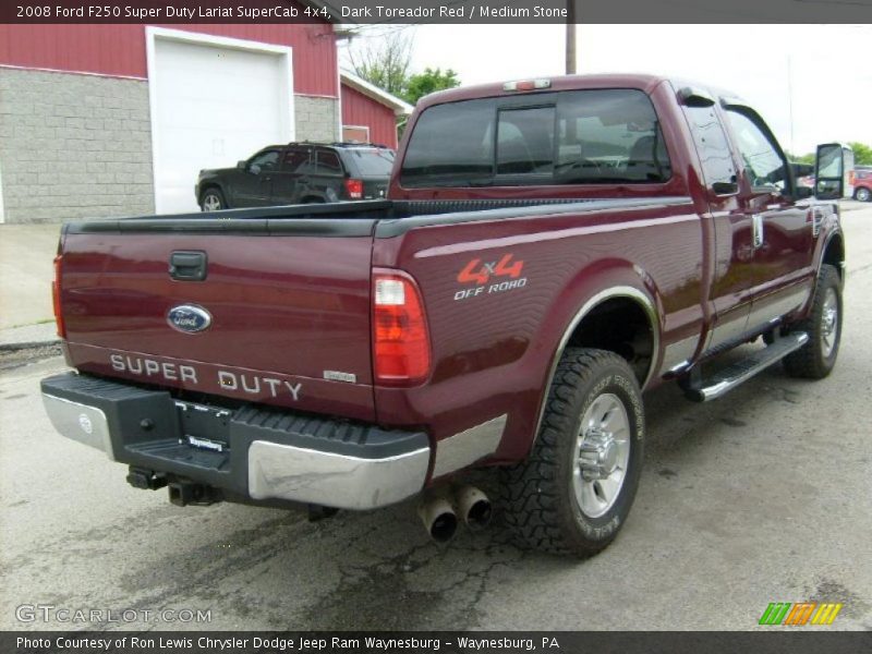 Dark Toreador Red / Medium Stone 2008 Ford F250 Super Duty Lariat SuperCab 4x4