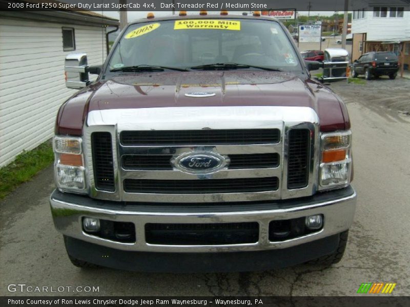 Dark Toreador Red / Medium Stone 2008 Ford F250 Super Duty Lariat SuperCab 4x4
