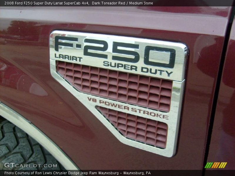 Dark Toreador Red / Medium Stone 2008 Ford F250 Super Duty Lariat SuperCab 4x4
