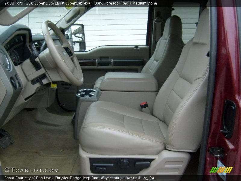 Dark Toreador Red / Medium Stone 2008 Ford F250 Super Duty Lariat SuperCab 4x4