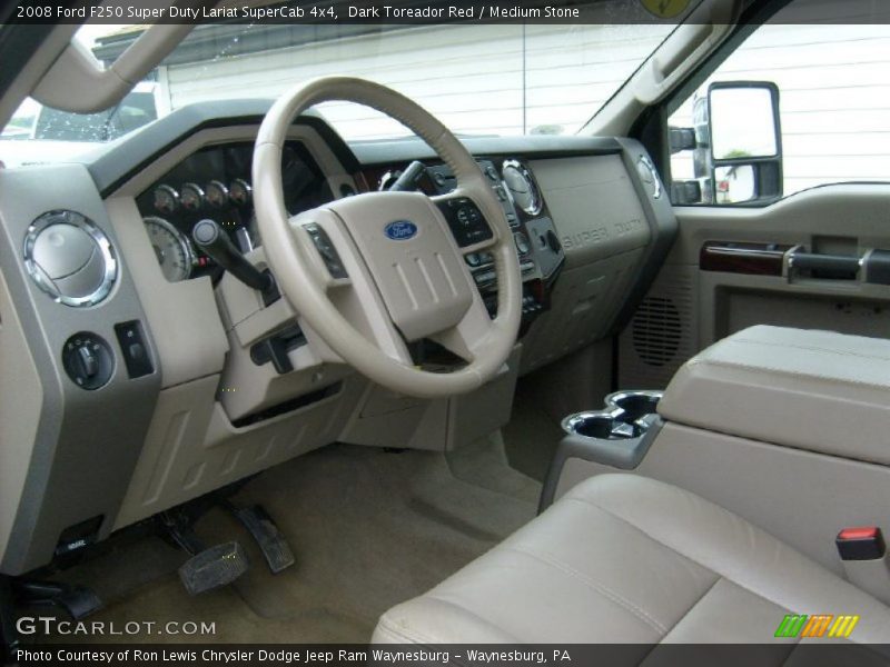 Dark Toreador Red / Medium Stone 2008 Ford F250 Super Duty Lariat SuperCab 4x4