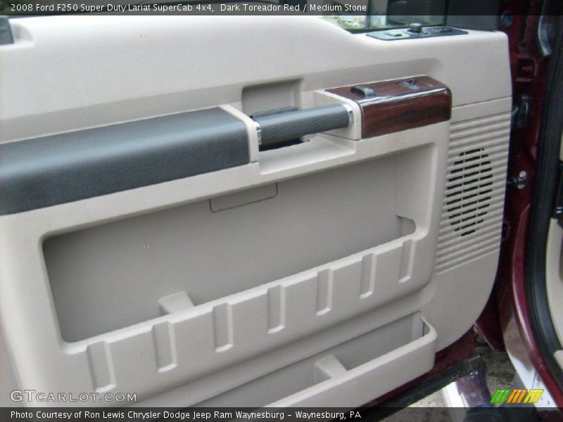 Dark Toreador Red / Medium Stone 2008 Ford F250 Super Duty Lariat SuperCab 4x4