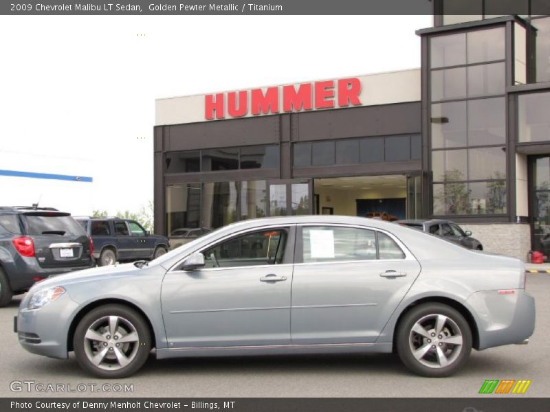 Golden Pewter Metallic / Titanium 2009 Chevrolet Malibu LT Sedan