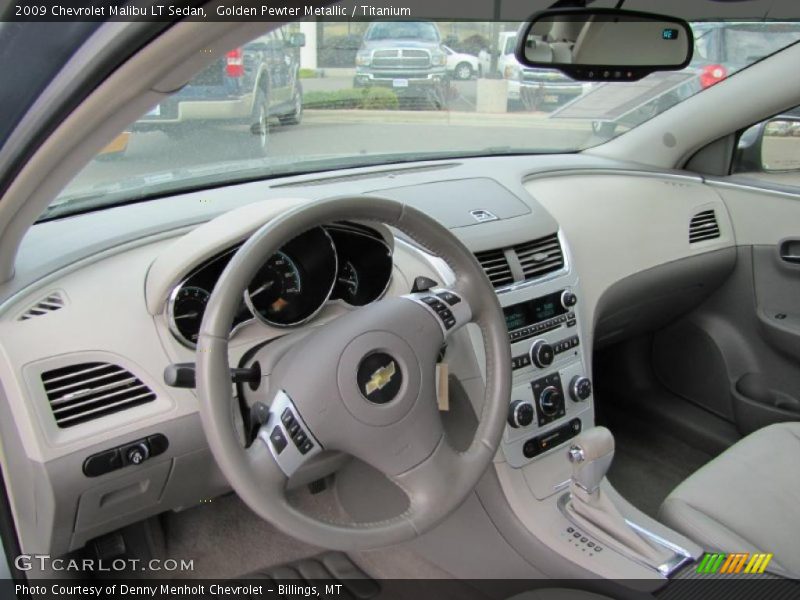 Golden Pewter Metallic / Titanium 2009 Chevrolet Malibu LT Sedan