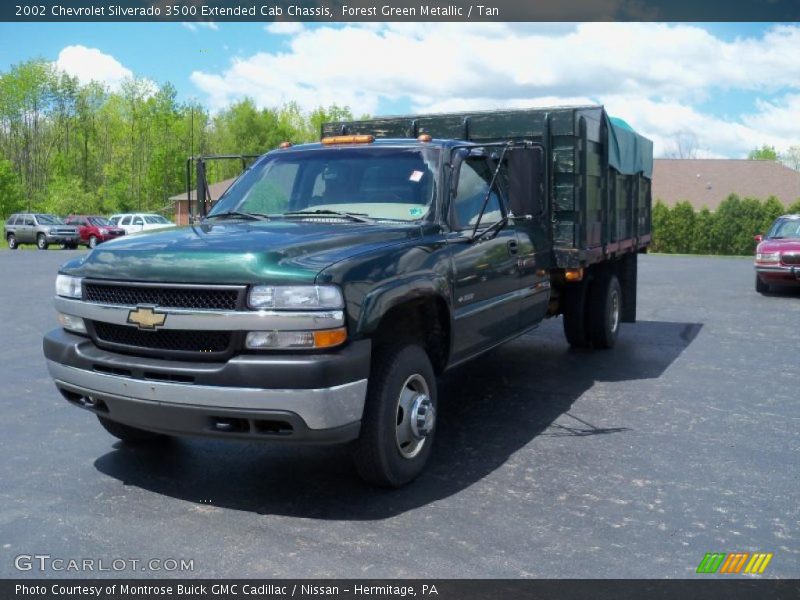 Forest Green Metallic / Tan 2002 Chevrolet Silverado 3500 Extended Cab Chassis
