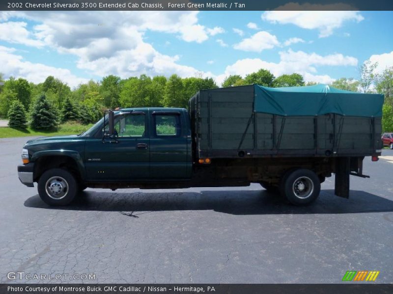 Forest Green Metallic / Tan 2002 Chevrolet Silverado 3500 Extended Cab Chassis