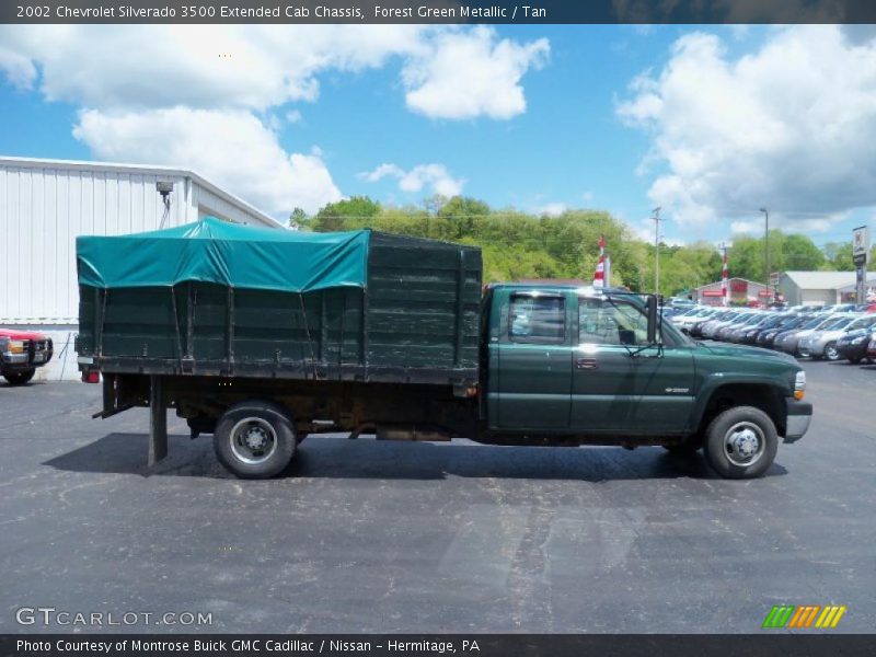 Forest Green Metallic / Tan 2002 Chevrolet Silverado 3500 Extended Cab Chassis