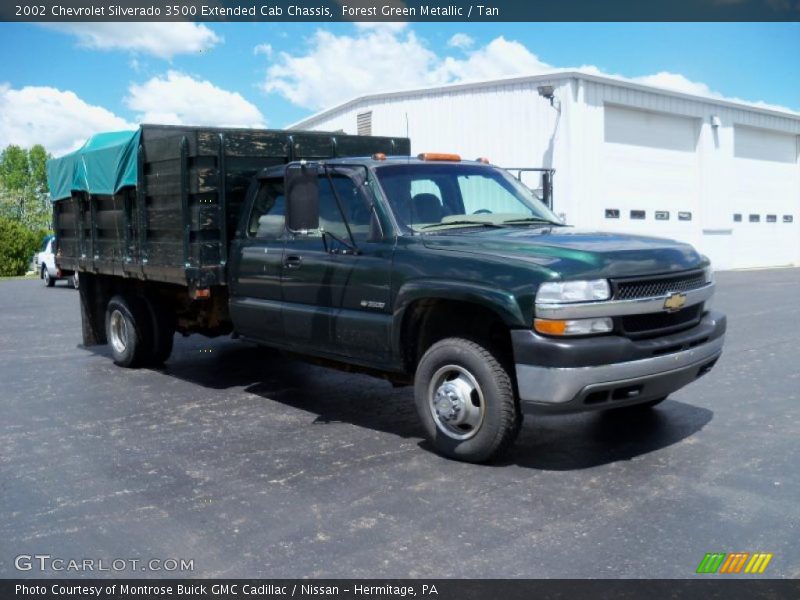 Forest Green Metallic / Tan 2002 Chevrolet Silverado 3500 Extended Cab Chassis