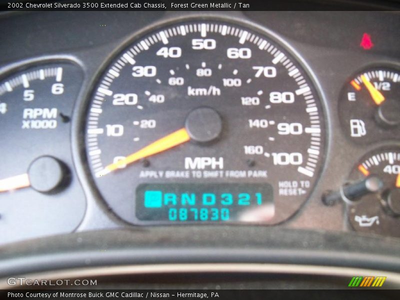 Forest Green Metallic / Tan 2002 Chevrolet Silverado 3500 Extended Cab Chassis