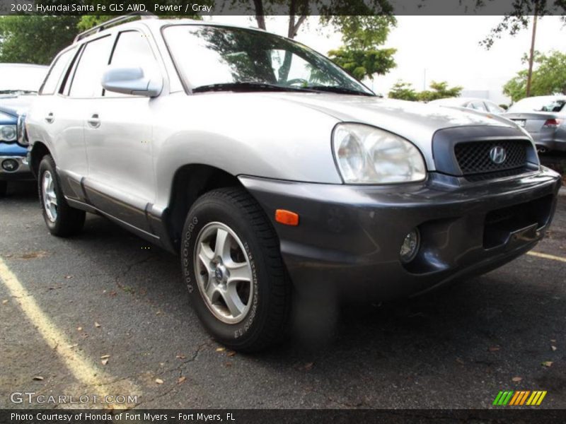 Pewter / Gray 2002 Hyundai Santa Fe GLS AWD