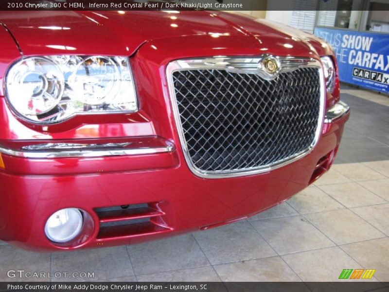 Inferno Red Crystal Pearl / Dark Khaki/Light Graystone 2010 Chrysler 300 C HEMI