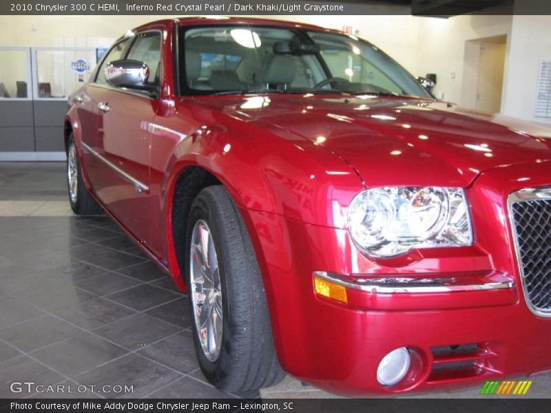 Inferno Red Crystal Pearl / Dark Khaki/Light Graystone 2010 Chrysler 300 C HEMI