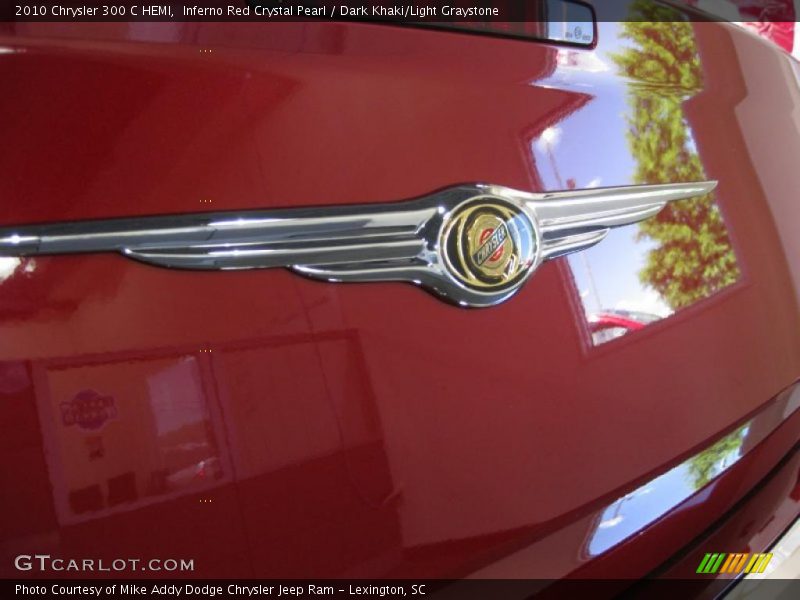 Inferno Red Crystal Pearl / Dark Khaki/Light Graystone 2010 Chrysler 300 C HEMI