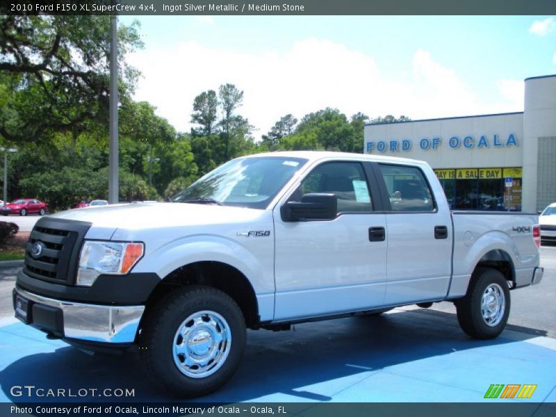 Ingot Silver Metallic / Medium Stone 2010 Ford F150 XL SuperCrew 4x4