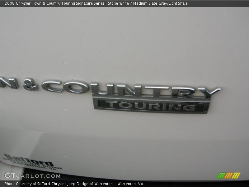 Stone White / Medium Slate Gray/Light Shale 2008 Chrysler Town & Country Touring Signature Series