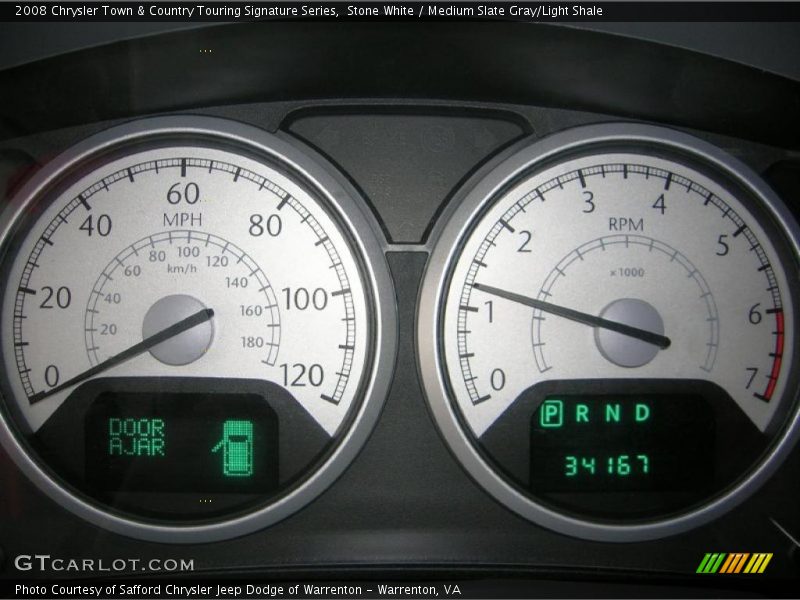 Stone White / Medium Slate Gray/Light Shale 2008 Chrysler Town & Country Touring Signature Series