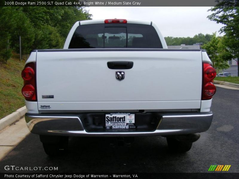 Bright White / Medium Slate Gray 2008 Dodge Ram 2500 SLT Quad Cab 4x4