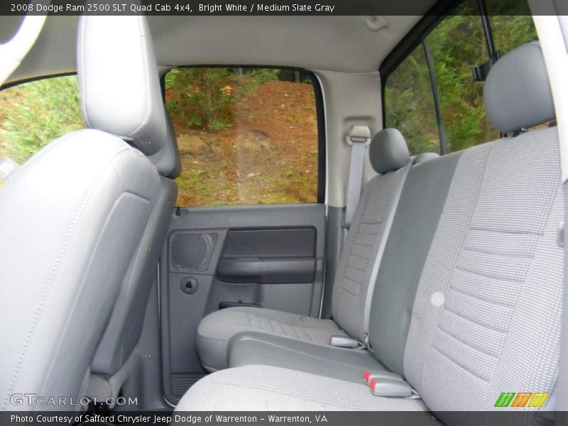 Bright White / Medium Slate Gray 2008 Dodge Ram 2500 SLT Quad Cab 4x4