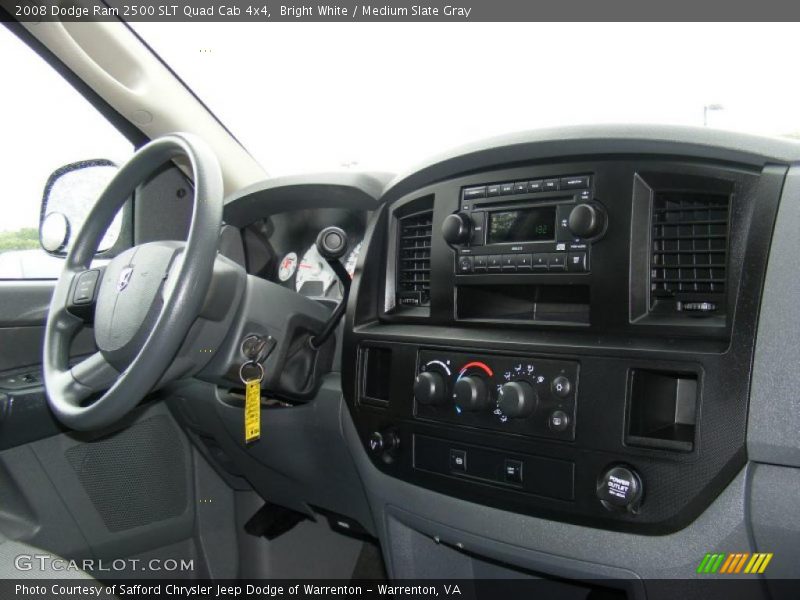 Bright White / Medium Slate Gray 2008 Dodge Ram 2500 SLT Quad Cab 4x4