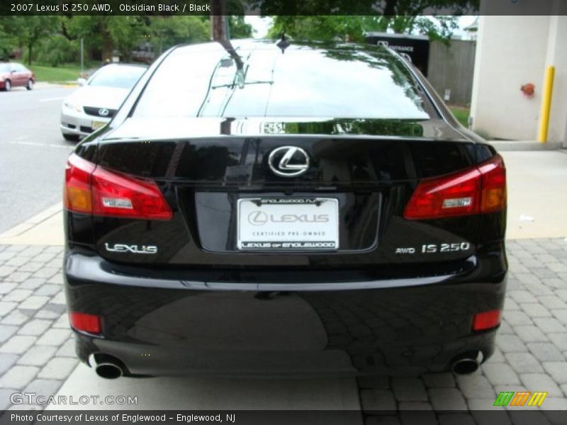 Obsidian Black / Black 2007 Lexus IS 250 AWD
