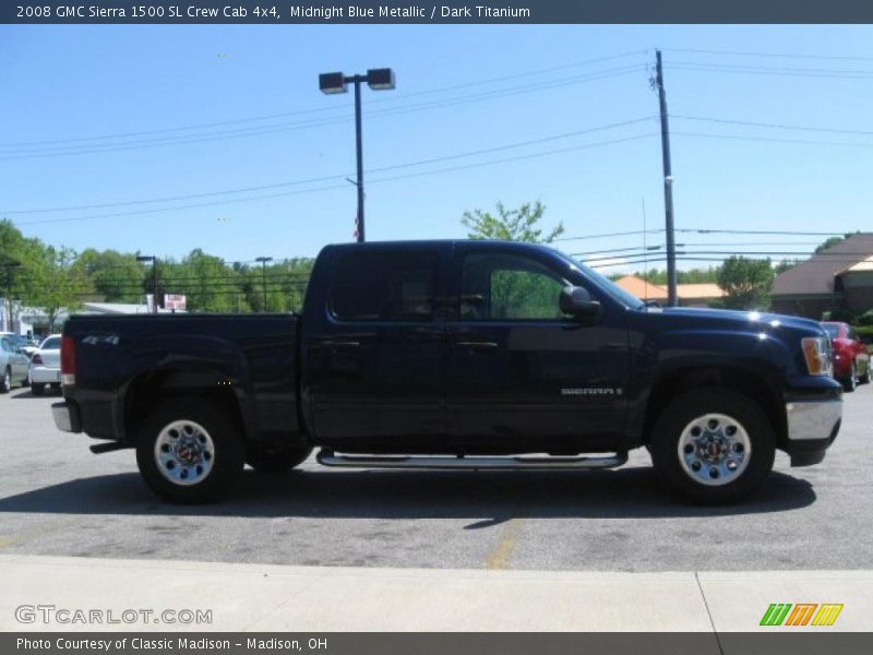 Midnight Blue Metallic / Dark Titanium 2008 GMC Sierra 1500 SL Crew Cab 4x4