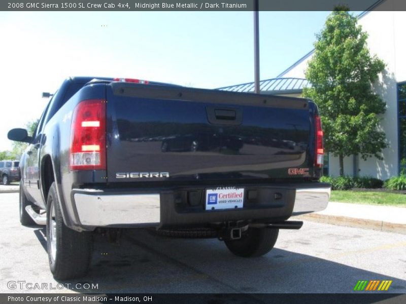 Midnight Blue Metallic / Dark Titanium 2008 GMC Sierra 1500 SL Crew Cab 4x4
