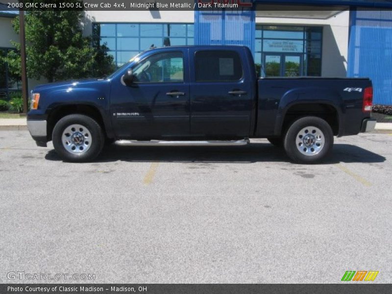 Midnight Blue Metallic / Dark Titanium 2008 GMC Sierra 1500 SL Crew Cab 4x4