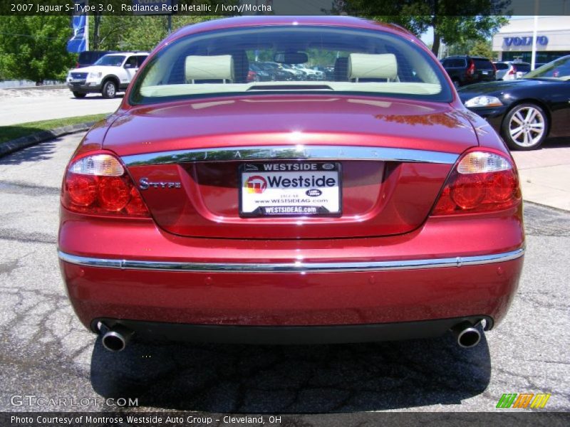 Radiance Red Metallic / Ivory/Mocha 2007 Jaguar S-Type 3.0