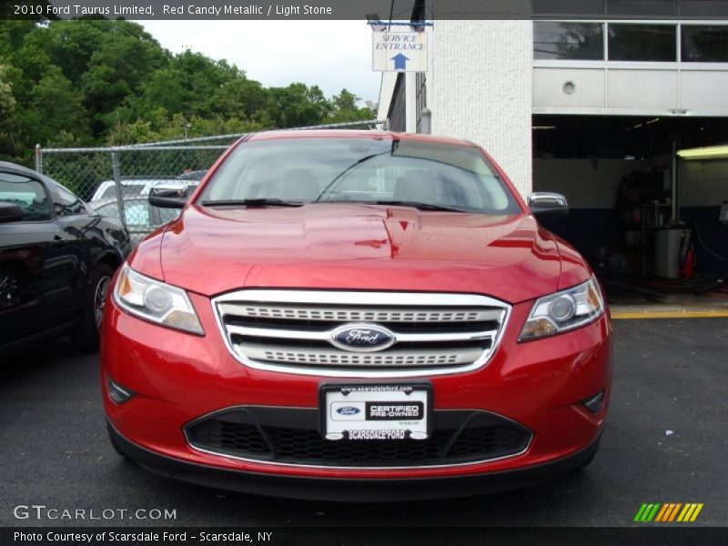 Red Candy Metallic / Light Stone 2010 Ford Taurus Limited